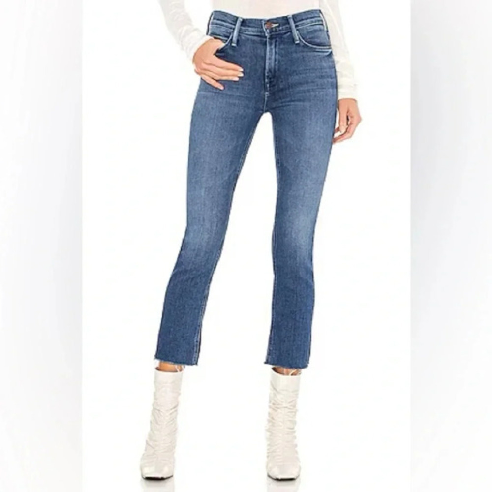 MOTHER Mid Rise Dazzler Crop Fray We're All In This Together jeans size 26 B2325